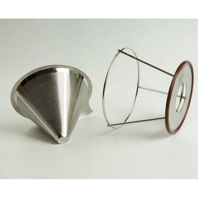 Stainless steel tapered coffee filter