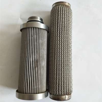 Stainless steel pleated sintered mesh filter cartridge for low pressure drop and good chemical properties.