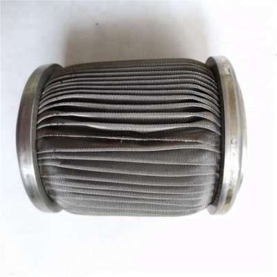 metal fiber pleated filter cartridge,stainless steel candle filter cartridge,pleated metal mesh filter